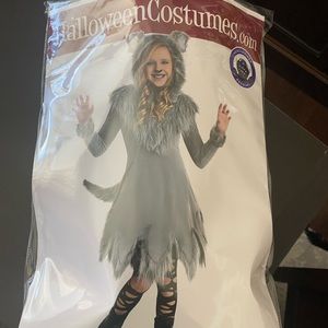 Girls one piece wolf costume